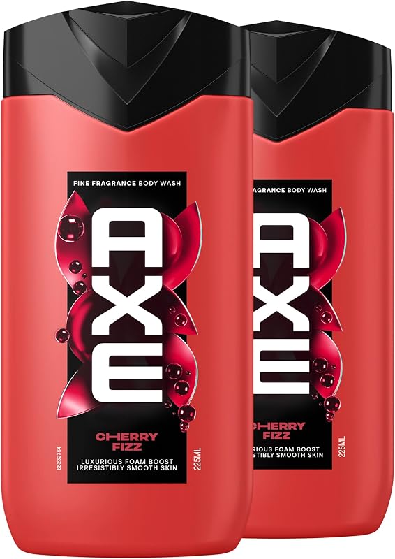 AXE Cherry Fizz Ultimate Men's Shower Gel - 12 Hours of Freshness - Fresh Scent of Apple, Eucalyptus, Amber an