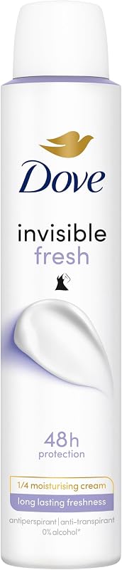 DOVE Deodorant Spray Anti-Perspirant - Invisible Fresh - 48H Protection Against Sweat - Contains 1/4 Moisturiz