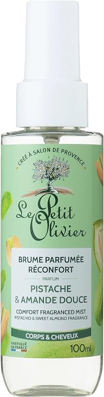 LE PETIT OLIVIER - Comfort Perfumed Mist - Pistachio & Sweet Almond Fragrance - Body & Hair - Light Mist - Per