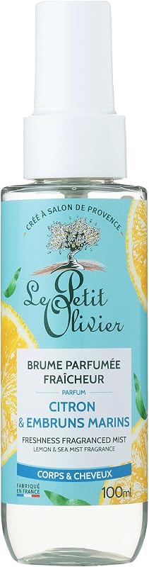 LE PETIT OLIVIER - Fresh Fragrance Mist - Lemon & Sea Spray - Body & Hair - Light Mist - Perfumes & Refreshes 