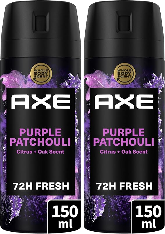 AXE Men's Anti-Perspirant Spray Purple Patchouli - Prestige Collection - Non-Stop Freshness 72h - Lemon Lavend