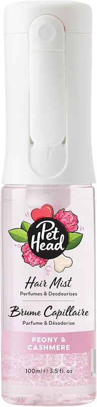 Pet Head Dog Coat Mist | Peony & Cashmere Fragrance | Premium Long Lasting Deodorant Spray for Dogs | Refreshe