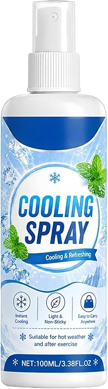 Spray de Refroidissement pour Vêtements Vaporisateur Portable 100 ml | Brume Fraîcheur Textile Pour Climat Cha