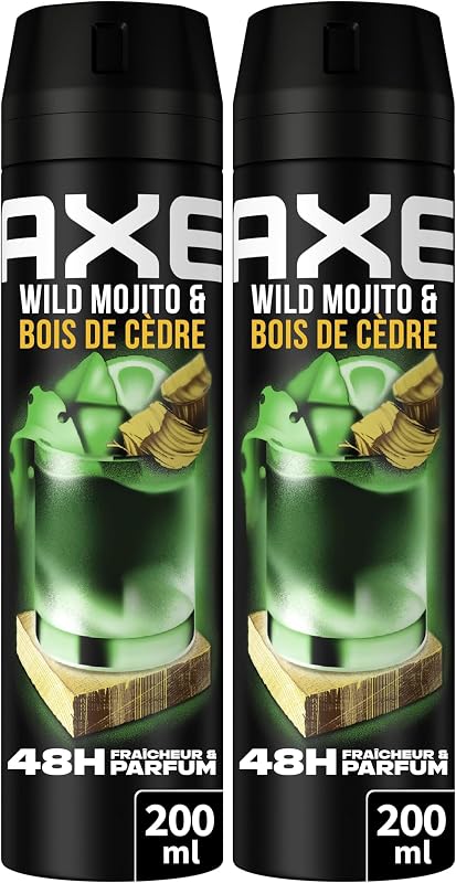 Axe Supreme Men's Deodorant Spray Wild 48h Freshness & Fragrance 200 ml (Pack of 2)