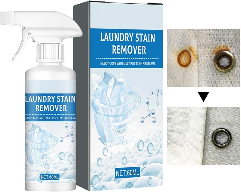 Spray Détachant Linge Brume Nettoyante 60 ml Portable | Détachant pour Vêtements pour Bureau Cuisine Salle de 